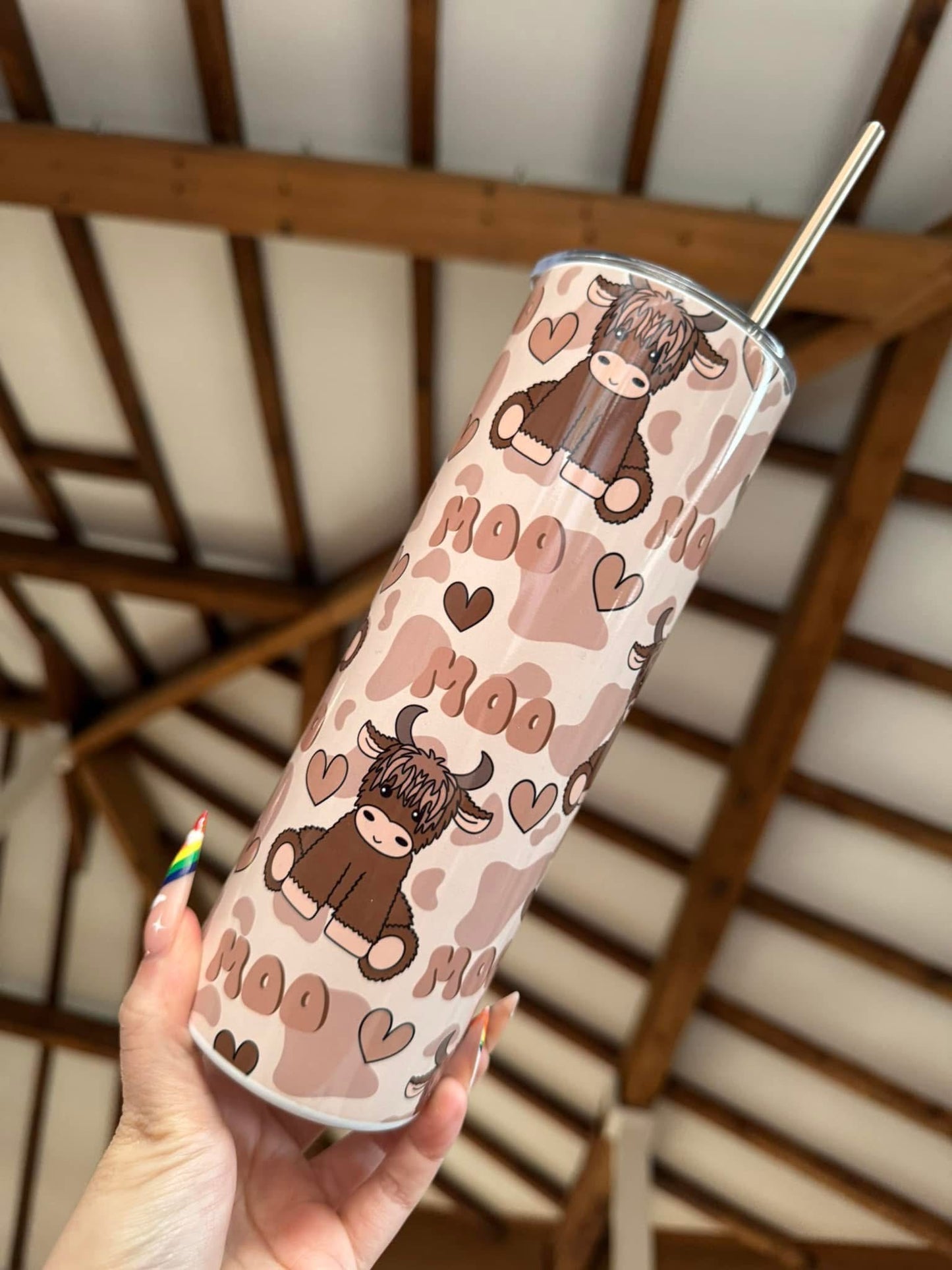 Brown Highland Cow 20oz Tumbler