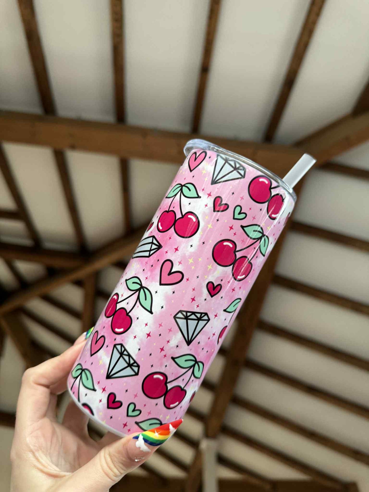 Cherry Crystal 15oz Tumbler