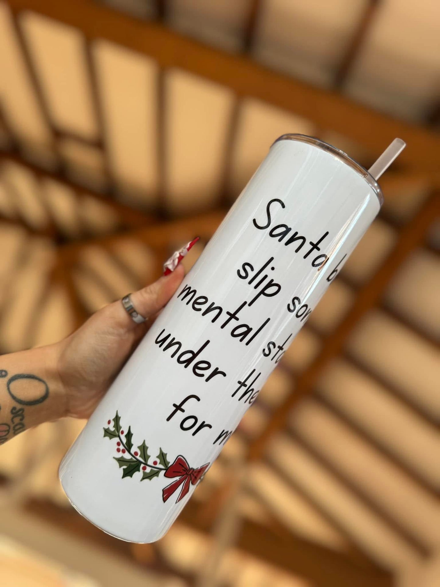 Santa Baby, Slip Some Stability Under The Tree 20oz Tumbler