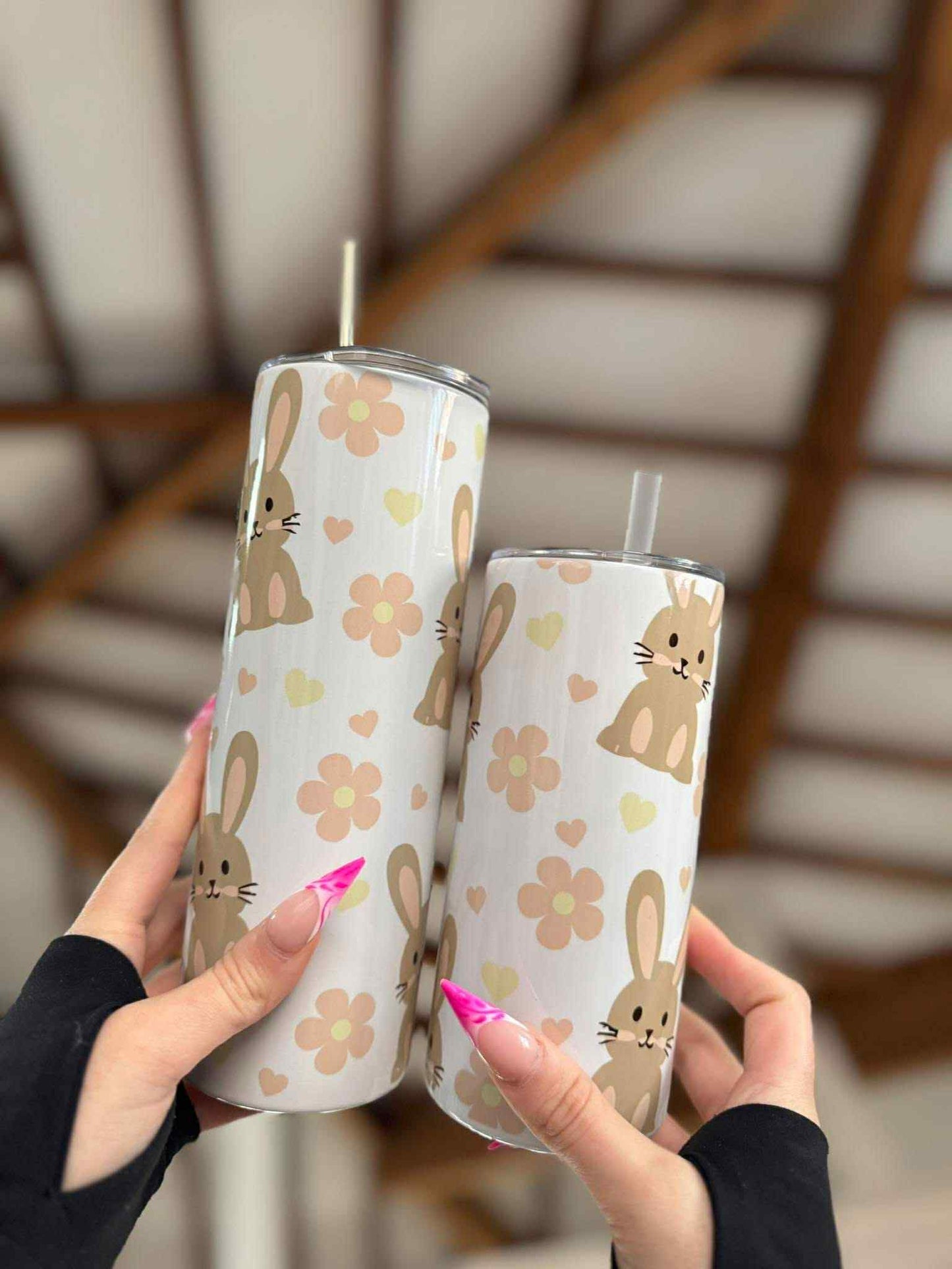 Beige Bunny & Hearts Set