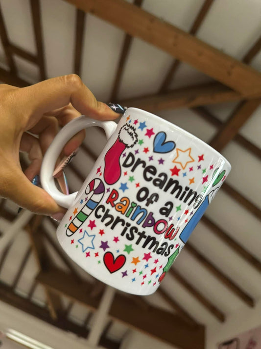 Rainbow Christmas Mug