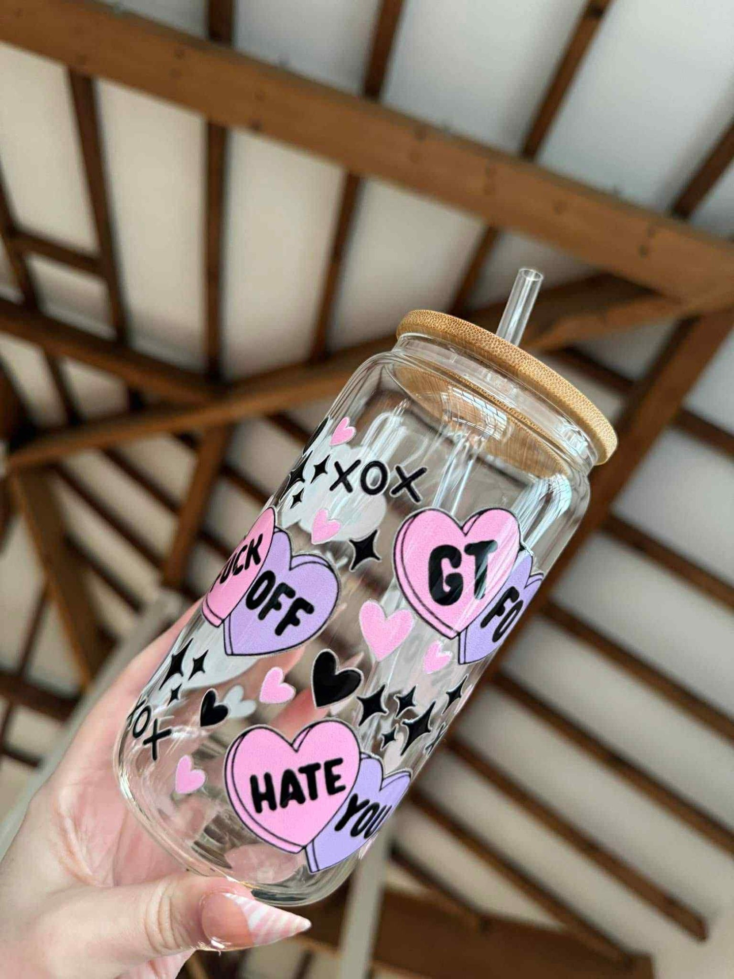 Pink Rude Libbey Can