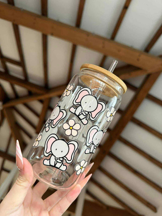 Elephant & Flowers Libbey Can