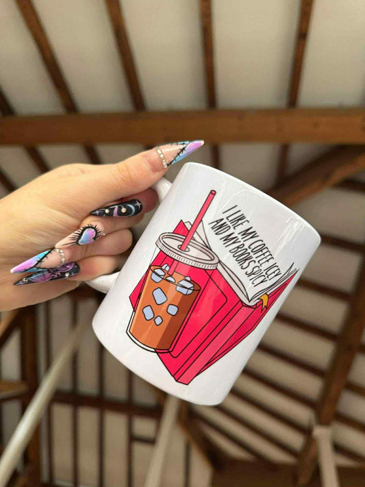 Coffee Icy, Books Spicy Mug