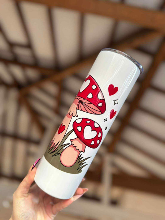 Mushroom & Hearts 30oz Tumbler