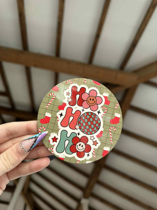 Flower Power Ho Ho Ho Coaster