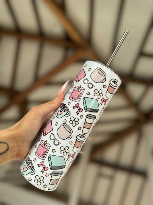 Books & Coffee 20oz Tumbler
