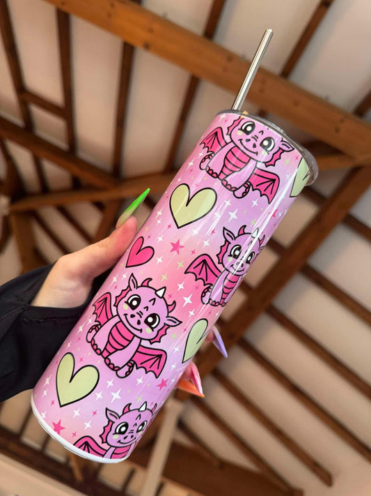 Pink Dragons 20oz Tumbler
