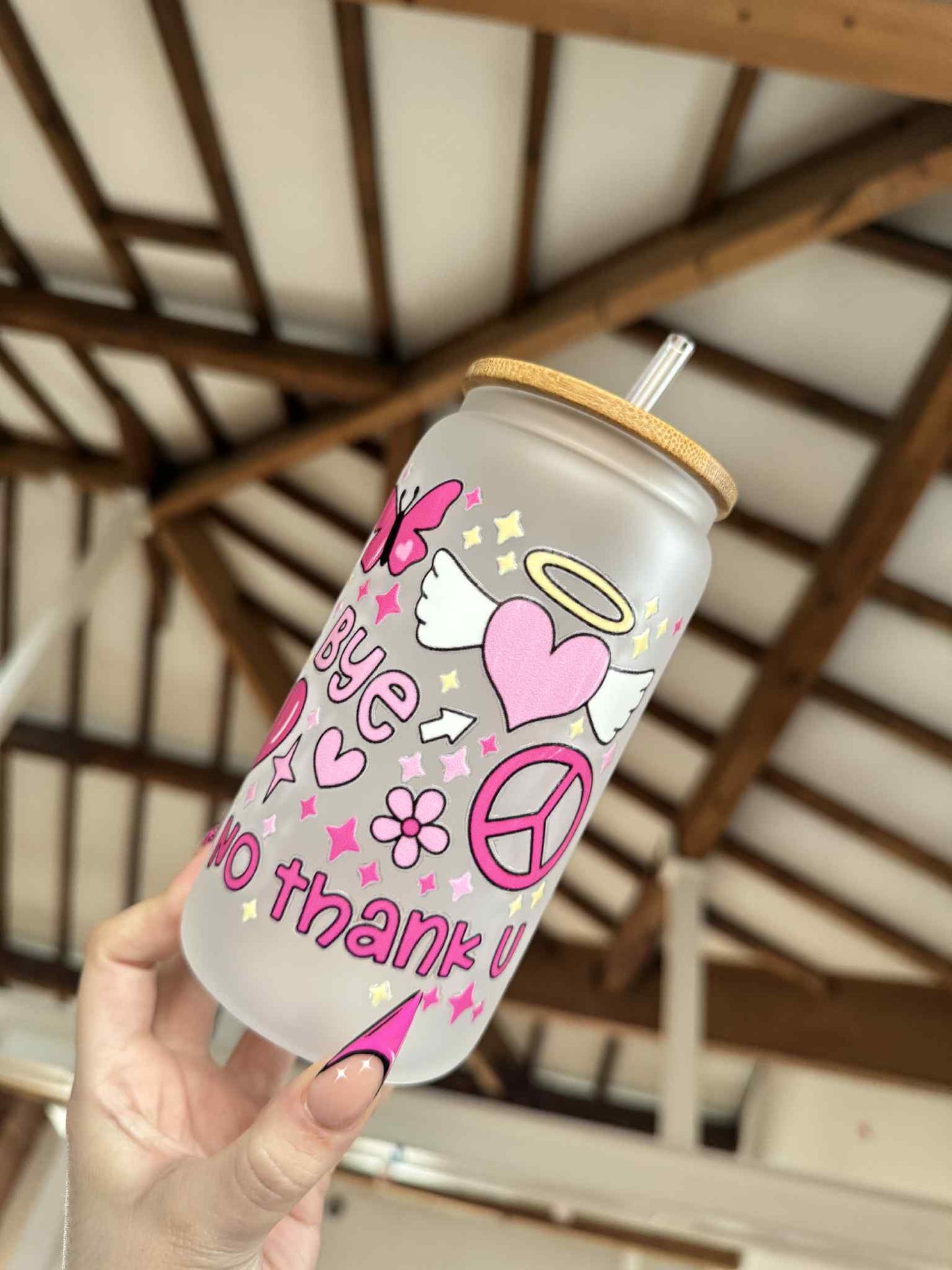 Boy Bye Frosted Libbey Can