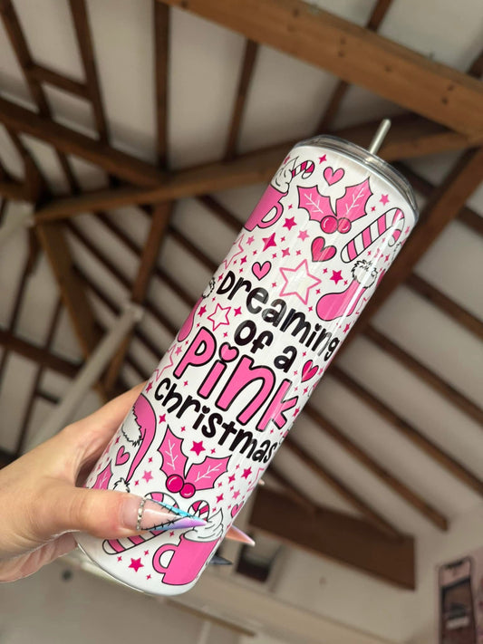 Dreaming Of A Pink Christmas 20oz Tumbler
