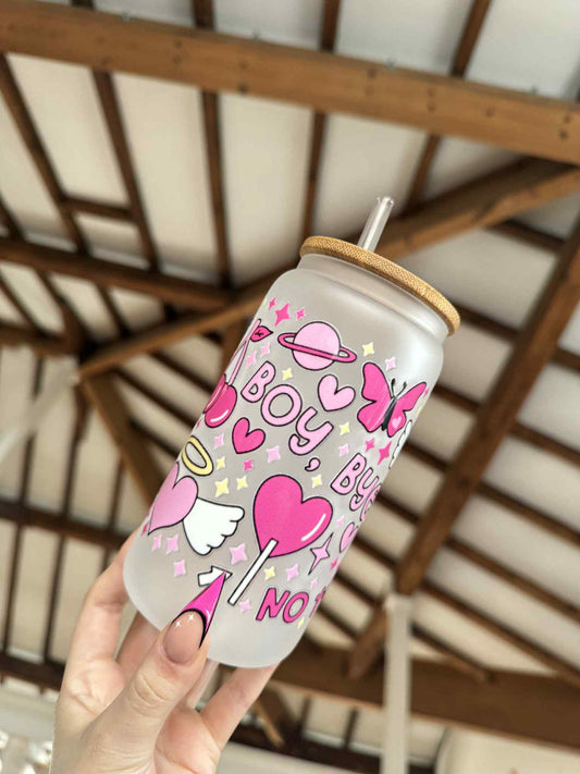 Boy Bye Frosted Libbey Can