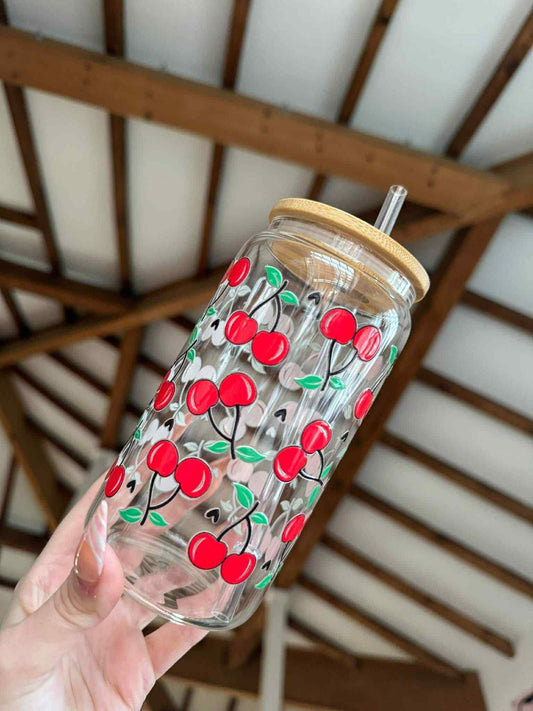 Red Cherries Libbey Can