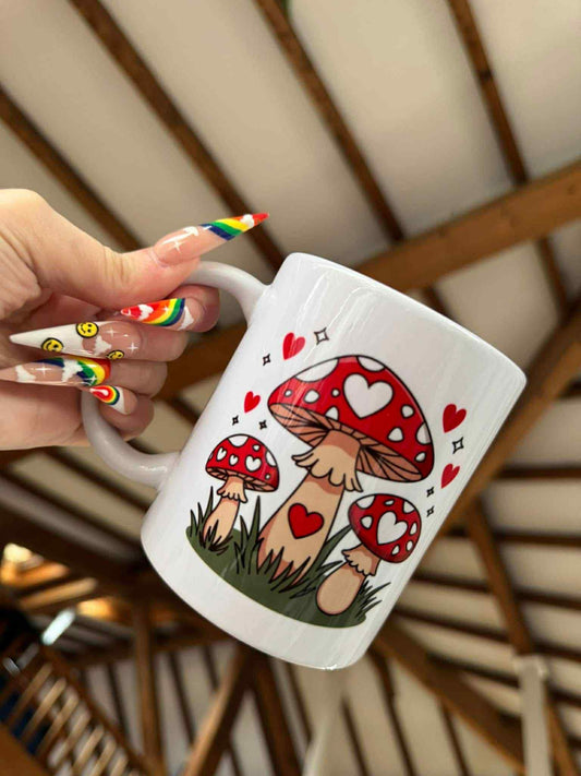Mushroom & Hearts Mug