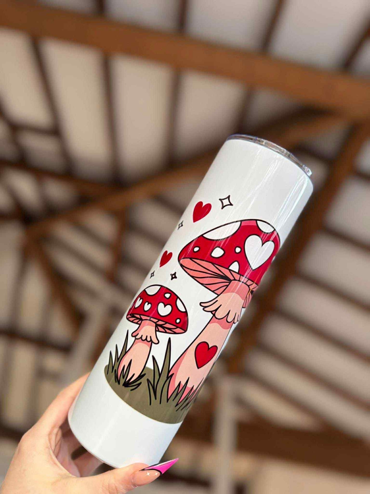 Mushroom & Hearts 30oz Tumbler