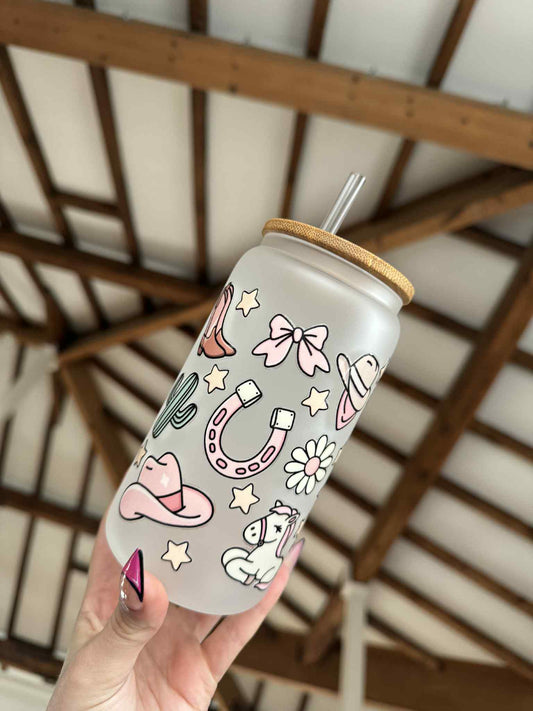 Pink Pony Club Frosted Libbey Can