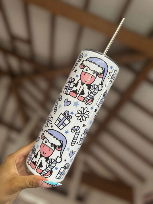 Festive Cow 20oz Tumber