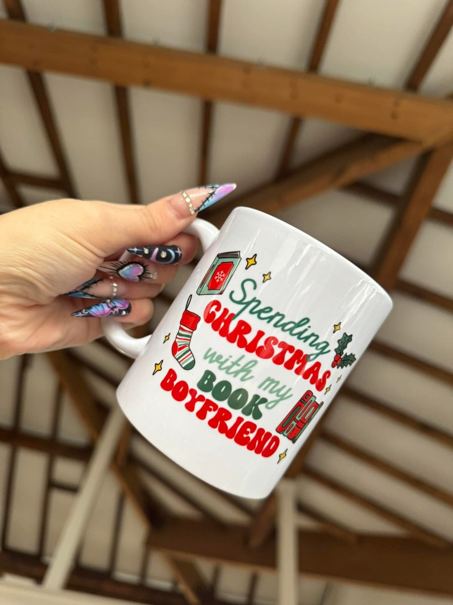 Spending Christmas With My Book Boyfriend Mug