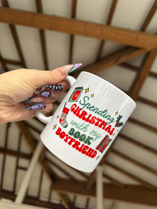 Spending Christmas With My Book Boyfriend Mug