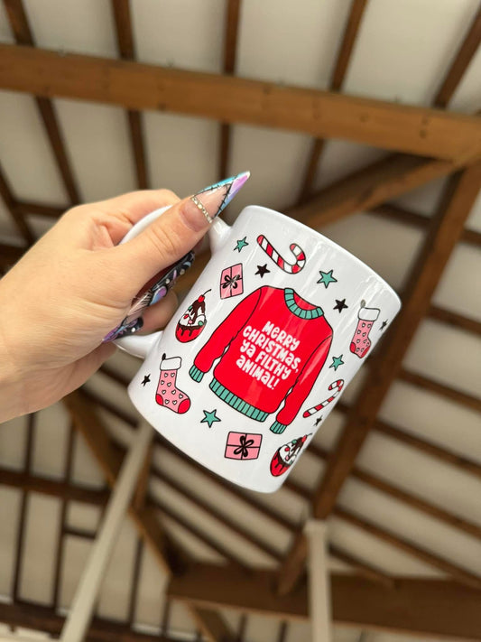 Merry Christmas Ya Filthy Animal Mug
