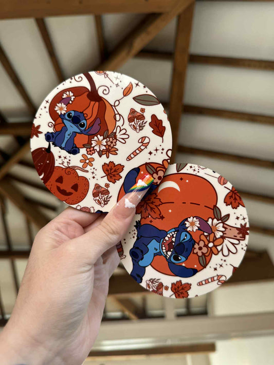 Pumpkin Stitch Coaster