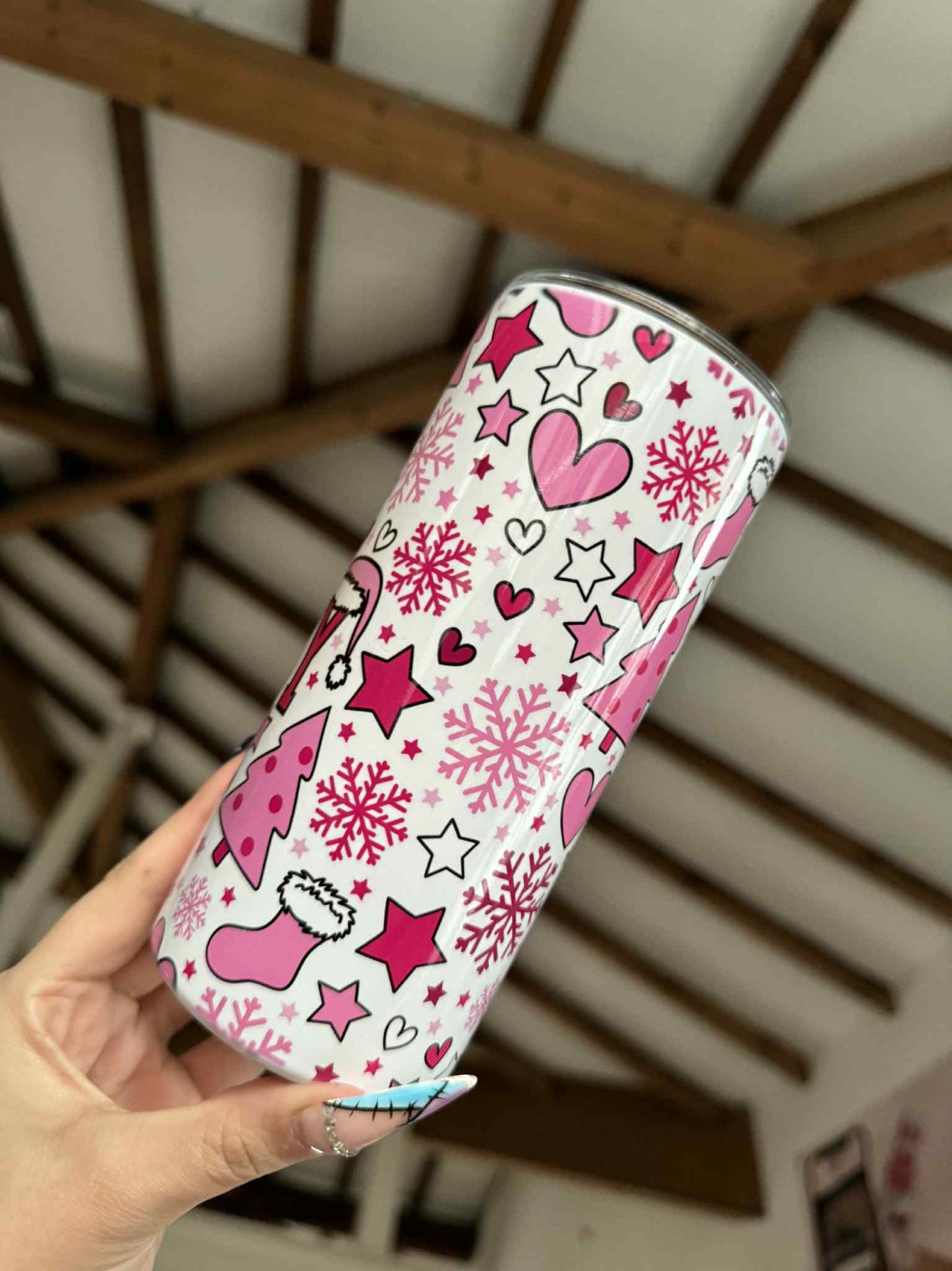 Pink Santa Baby 15oz Tumbler