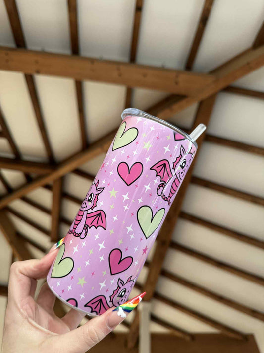 Cute Pink Dragon 15oz Tumbler